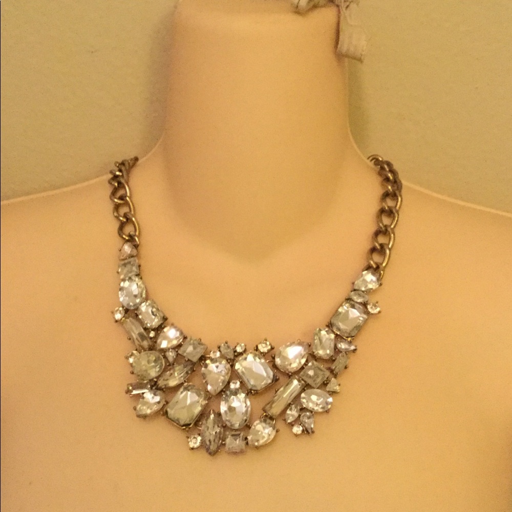 Baublebar sugarfix rhinestone silver tone necklace